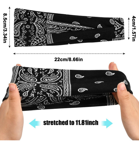 De 6 Banda Para Cabello Cabeza Deportiva Ancha Elástica
