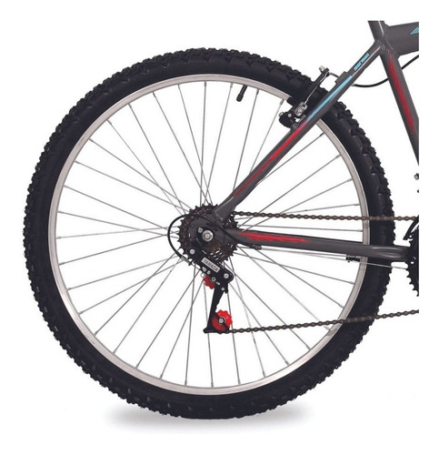 Bike Aro 26 Mormaii Storm 18v Q20, color grafito, azul/rojo, cuadro gris, tamaño 20