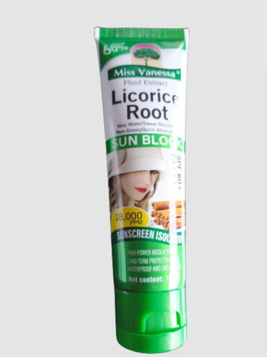 Bloqueador Solar Miss Vanessa Licorice Root De Spf 60 100 Ml