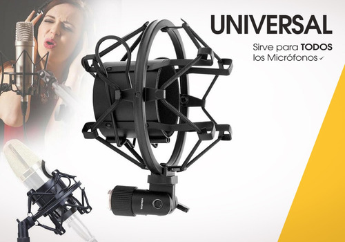 Soporte Microfono Araña Condenser Mic Shockmount Estudio Pro