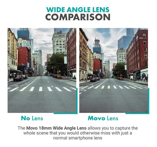 Lente Gran Angular 18 Mm Con Soporte Para Teléfono Celular