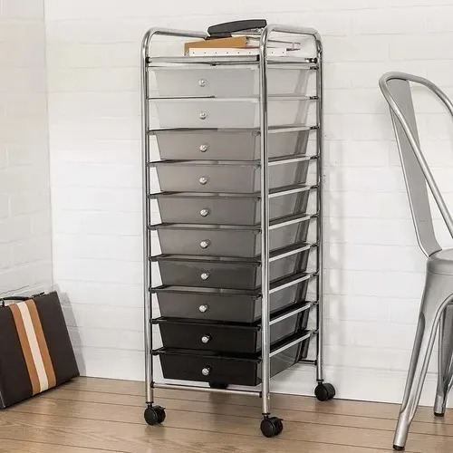 Cajonera Carro Organizador Multiusos 10 Cajones Gris/colores