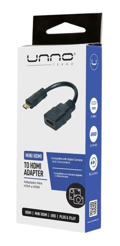 Imagen 4 de 4 de Adaptador Mini Hdmi A Hdmi Unno Tekno