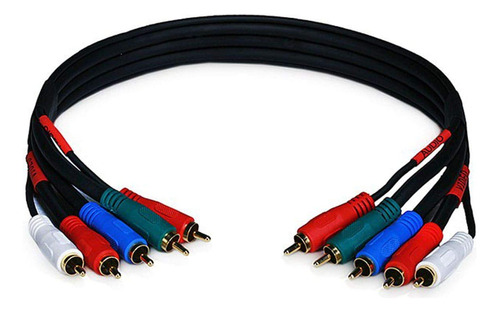 Monoprice 1.5ft 22awg 5-rca Componente Video/audio Cable Co.