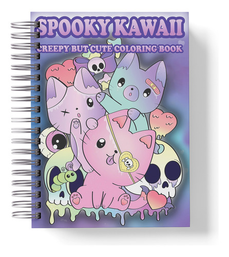 Libro Colorear Kawaii + Stickers + Chapita Regalo