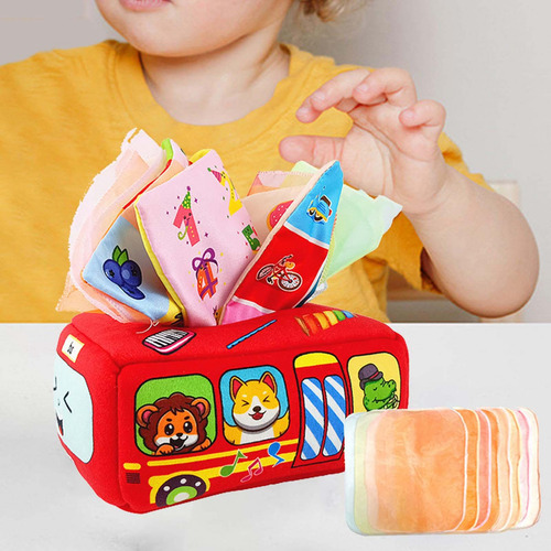 Juego De Caja De Pañuelos Sensorial Para Tirar 11 Pañuelos
