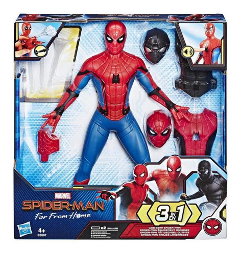 Spiderman Hasbro Movie Equipo Aracnido Sonido Jlt E3567