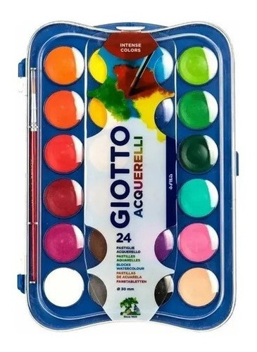 Acuarelas Giotto X 24 Colores Con Estuche + Pincel