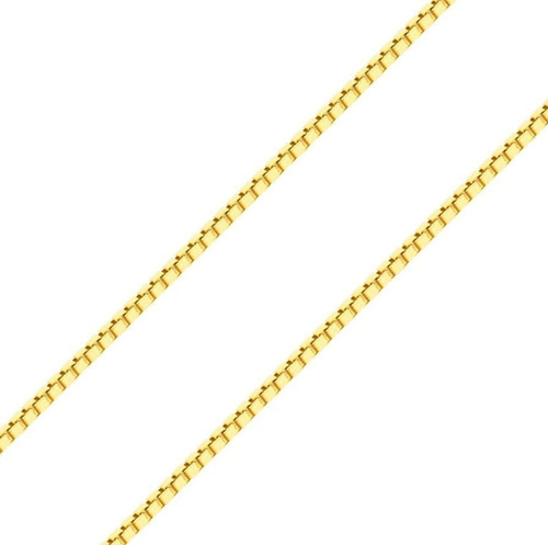 Corrente Ouro 18k Veneziana 60cm Bem Reforçada 1,2mm Cor Amarelo