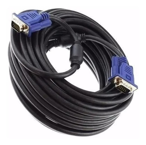 Imagen 3 de 4 de Cable Vga Macho Macho 20 Metros De Largo 15 Pin Doble Filtro