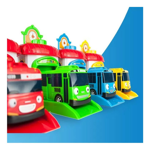 Annan 4 Piezas El Pequeño Autobús Tayo Set Brinquedo