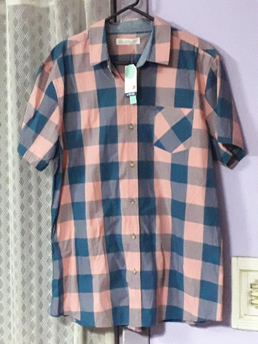 Camisa De Hombre Importada, Manga Corta, Talle L A Estrenar