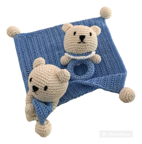 Set De Amigurumi Y Mantita De Apego En Crochet