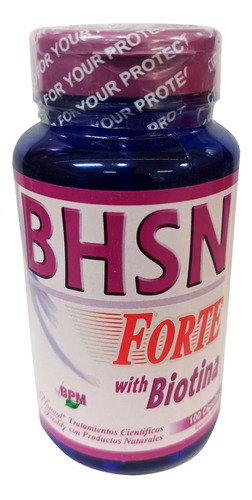 Bhsn Forte Con Biotina 100 Capsulas - Natural Freshly