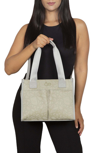 Bolsa Tote Cloe Javari I Mediano Color Gris