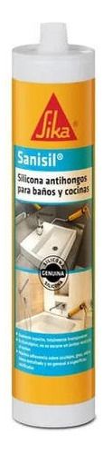 Silicona Transparente Para Baño Y Cocina Antihong 280ml Sika