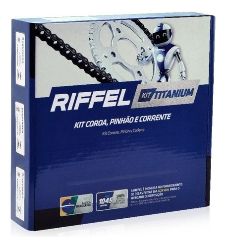Kit Relação Fazer 250 2012-2017 Riffel Titanium Sem Retentor