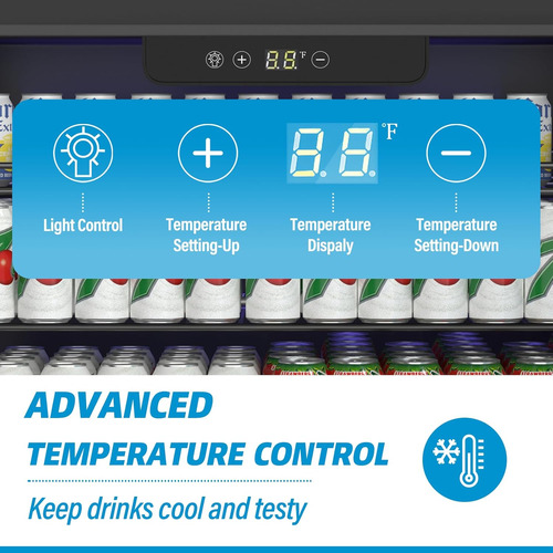 Erivess Mini Refrigerador De 5.3 Pies Cúbicos Para 166 Latas