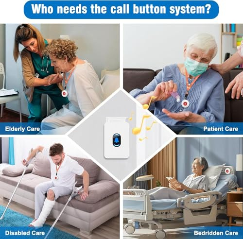 Daytech Pack: Botn Llamada Inalmbrico Para Cuidadores