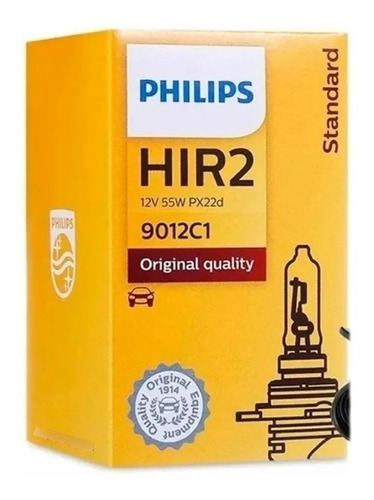 Par Lâmpada Philips Hir2 9012c1 12v 55w Standard