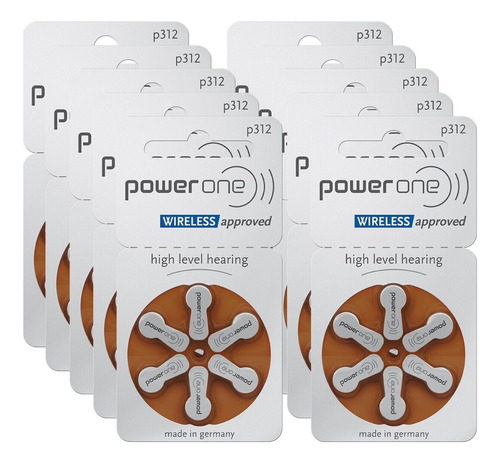 60 Baterias P312 Pr 41 Aparelho Auditivo - Power One