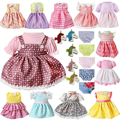 22 Piezas De Ropa De Muñeca Para Niña Vestidos Para Bebé