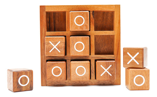 Bsiri Bloques Xo De Madera (l) Juegos De Mesa De Tic Tac To