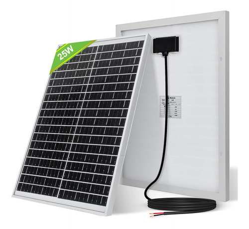 Eco-worthy - Panel Solar Monocristalino Impermeable De 25 W
