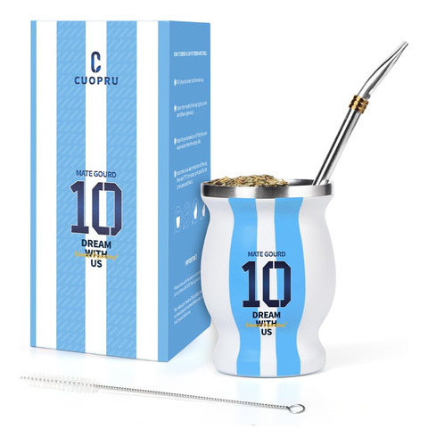 Argentina Captain No.10 Yerba Mate Gourd, Vaso Termico De Ac