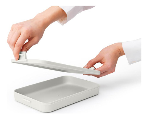 Contenedor Para Almuerzo Make & Take Plano Light Grey