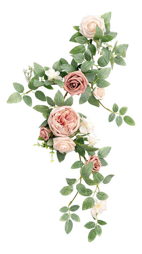 Guirnalda De Flores Artificiales Para Decoración De Rosa