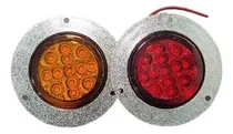 Comprar Stop Mica Trasero De Camiones 13 Led Redondo Borde Cromado.
