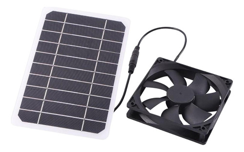 A Kit Ventilador De Painel Solar 5w Exaustor Solar À Prova
