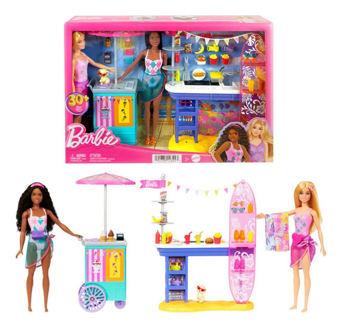 Paseo De Playa Malibu Mattel Barbie +3 Hnk99 Febo Juguetes