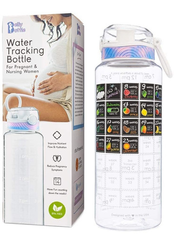 Belly Bottle - Botella De Agua Para Embarazo, Seguimiento De