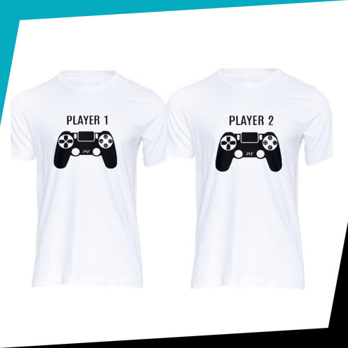 Pack X2 Remeras Personalizadas Pareja, Papá, Tio, Hijo,gamer