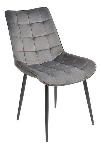 Silla Dakotta Velvet Gris Patas Meta Këssa Cdmx Estructura De La Silla Plateado Diseño De La Tela Liso