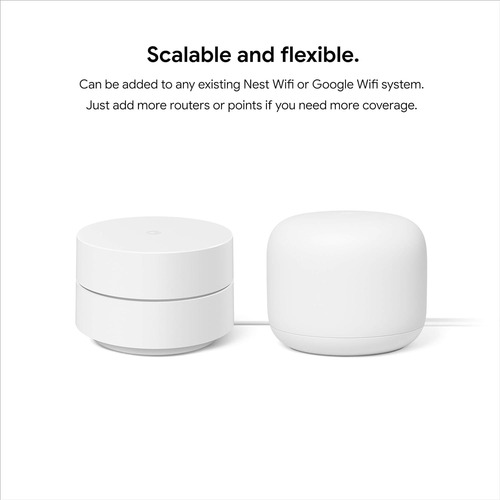 Router Google Nest Wifi, Ac2200, 408m2 De Cobertura, 2u.