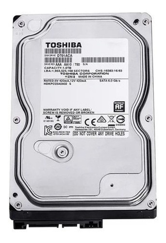 Hd Interno Toshiba 1tb Sata 3.5 7200 Rpm Desktop Dt01aba100v