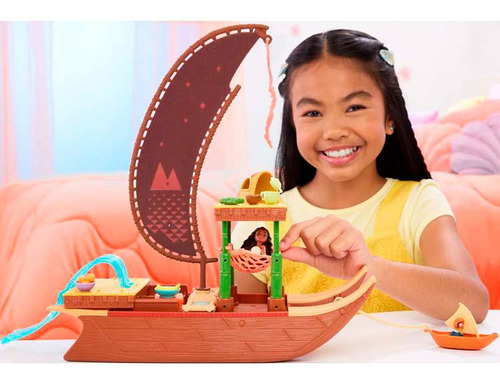 Moana 2 Set De Juego Canoa De Aventuras Muñeca Y Accesorios