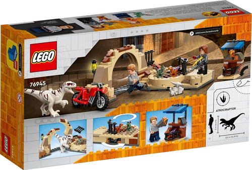 Imagen 2 de 5 de Lego Jurassic World - Persecución En Moto Del Dino (76945)