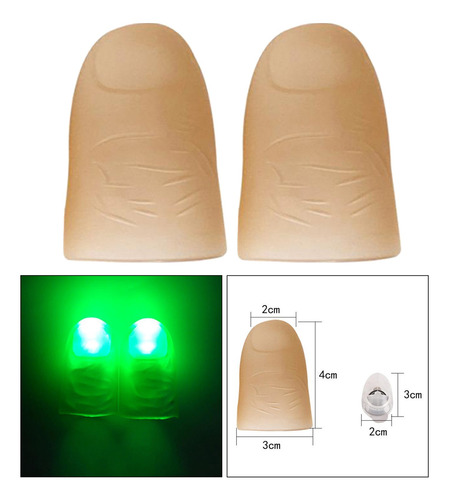 Luces De Dedo Trucos De Magia Luz De Pulgar Led Luz Verde