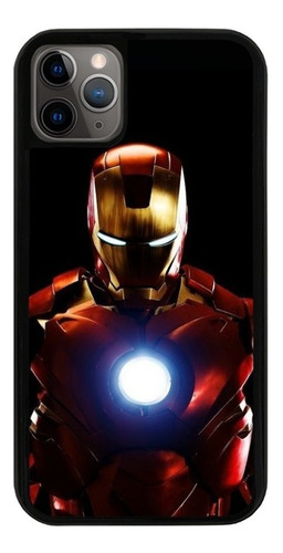 Funda Uso Rudo Tpu Para iPhone Ironman Armadura Marvel Negro