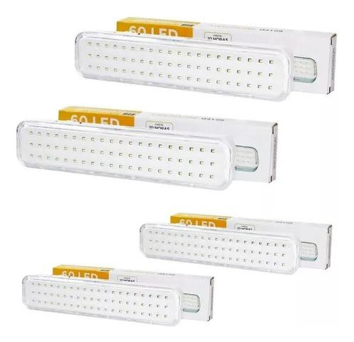 Pack De 4 Luces De Emergencia 60 Leds Certificadas Color Blanco