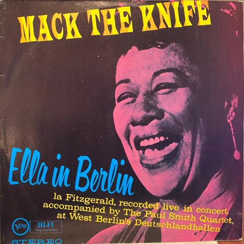 Disco Lp - Ella Fitzgerald / Mack The Knife. Album  