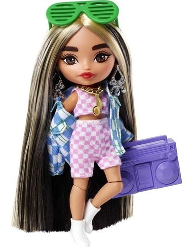 Imagem 5 de 8 de Barbie Extra Minis Doll #2 Morena Mechada 2022