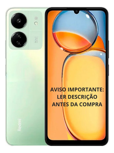 Redmi 13c 128/6gb Verde - Novo Lacrado Versão Global