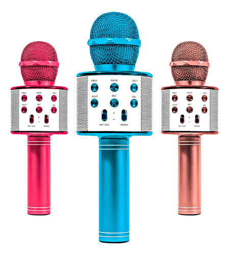 Microfone Karaoke Bluetooth Sem Fio Youtuber Várias Cores