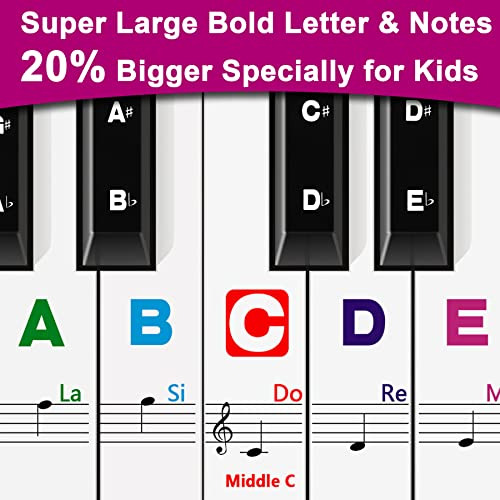 Pegatinas De Teclado De Piano Para Principiantes Pegatinas D