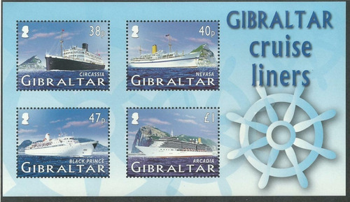 2005 Barcos Cruceros- Gibraltar (bloque) Mnh